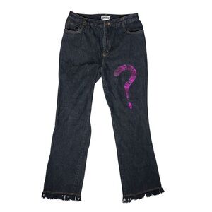 Vintage 90s Forenza High Rise Jeans Size 8 Denim Bootcut Frayed Hem Riddler